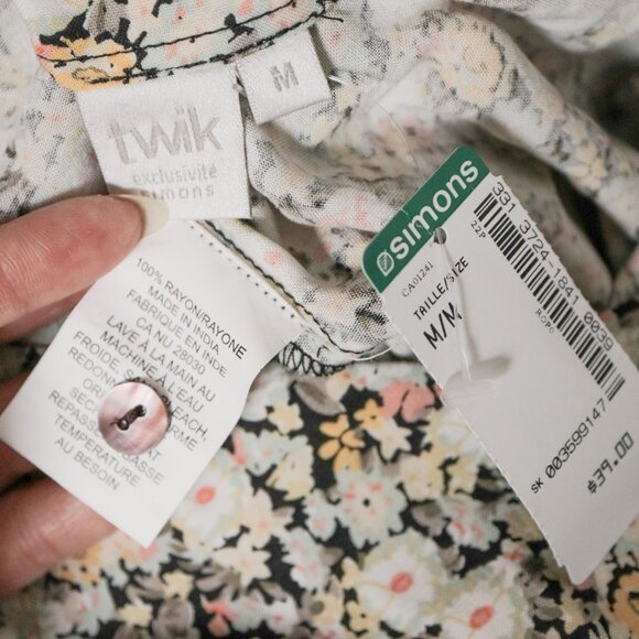 Floral Puff Sleeve Milkmaid Blouse 🪷 TWIK - Picture 5 of 6